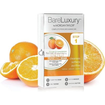 Morgan Taylor Bare Luxury Teljes Manikűr és Pedikűr Narancs és Citromfű