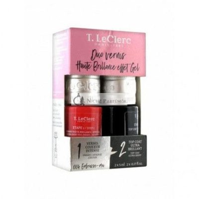 T.Leclerc Duo Magas Fényű Körömlakk Gél 004 Embrasse-Moi, 2 x 5ml