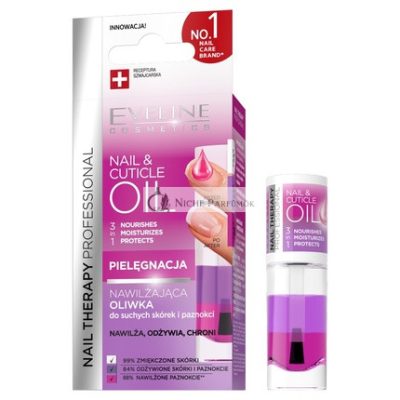 Eveline Körömágyolaj - Hidratáló Háromfázisú Olaj Száraz Körömágyakhoz és Körmökhez, 8ml