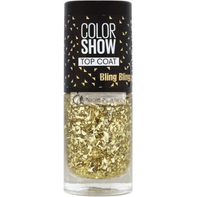 Maybelline New York Gemey Colorshow Top Coat Körömlakk 95 Bling Bling Glitter Gold