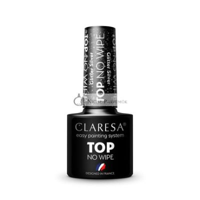 Claresa Top Shine No Wipe UV LED Top Coat Hibrid Körömlakkhoz, 5ml