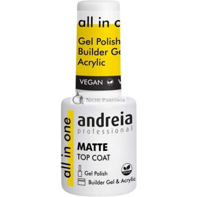 Andreia Professzionális Matt Top Coat Gél Lakkhoz és Akrylhoz, 10.5ml