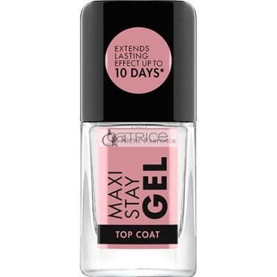 Catrice Maxi Stay Gel Top Coat Átlátszó Hosszan Tartó Fényes Vegan Körömlakk, 10.5ml