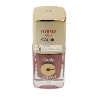 Delia Cosmetics Korall Hybrid Zselés Körömlakk No. 34 Flesh Pearl 11ml