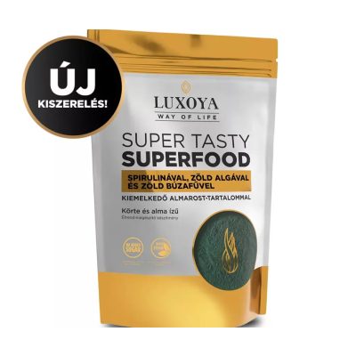 Luxoya Super Tasty Superfood Spirulinát és Zöld Búzafüvet tartalmazó italpor 300 g