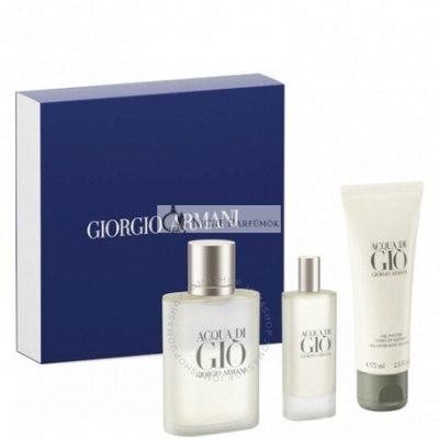 Acqua Di Gio Homme Edt + Gel + Mini, 100ml + 75ml + 15ml