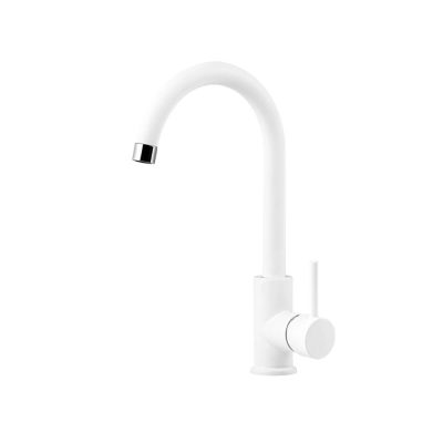 MOFÉM Evo-X J180 egykaros álló mosogató csaptelep matt fehér színben 