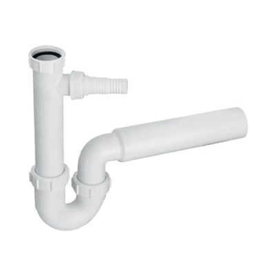 MCALPINE HC7 műanyag mosogató csőszifon tömlő csatlakózóval, szelep nélkül, 6/4" x 50mm