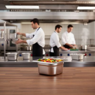 Essentials GN edény 1/6 100 mm, 1,6 l, rozsdamentes - Német minőség