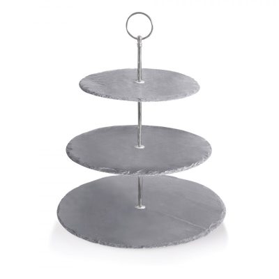 3 emeletes pala kínáló állvány - 20x25x30 cm-es tányérokkal 34 cm magas - Német minőség