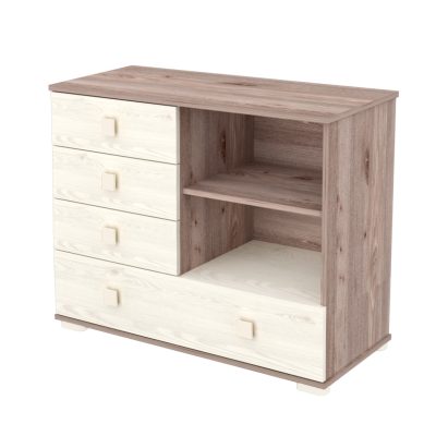 Timba 107 pelenkázószekrény eltolható feltéttel krém-fűz