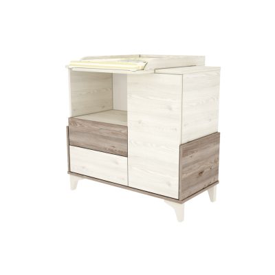Timba 95 pelenkázószekrény eltolható feltéttel krém-fűz – Modern stílus és praktikum babaszobába