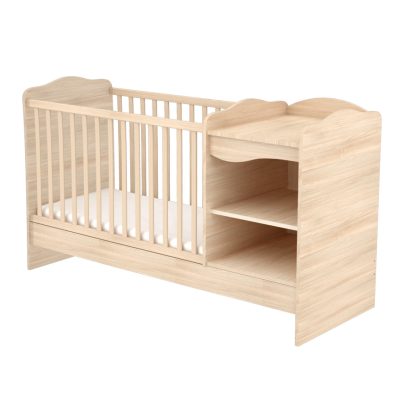 Timba 60x120 nyitott kombinált kiságy borostyán