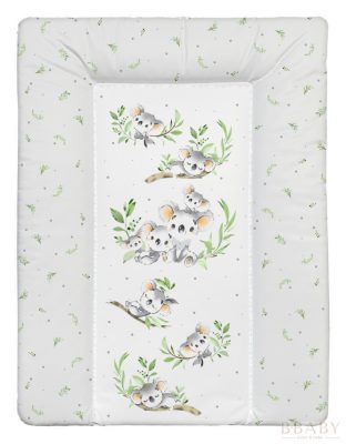 Pelenkázólap puha Softy – Koala Szürke 70x50 cm | Wellsoft puhaságú, vízhatlan, semleges koala mintás pelenkázó alátét