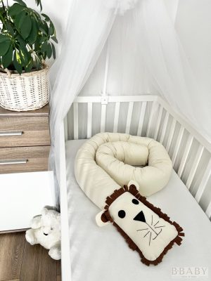 Simba – Oroszlán szundi hengerpárna 200x20 cm | Pamut huzat, antiallergén töltet, babáknak és családnak