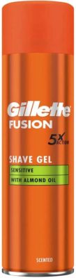 Gillette Borotvagél Fusion5 Sensitive Almond Oil 200 ml (6/karton)