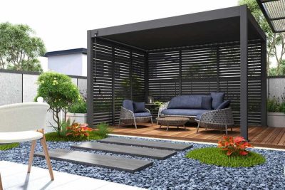 Rojaplast intro neo alumínium bioklimatikus pergola, szabadon álló, 3,6 X 3 méter, szürke antracit