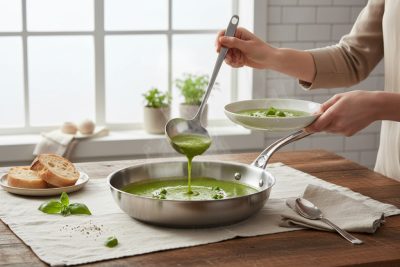 de Buyer Milady rozsdamentes acél Serpenyő, 28 cm, 1,8 literes