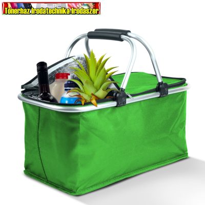 11549B Thermo összecsukható bevásárlókosár - 49 x 28 x 25 cm - 21 L - zöld