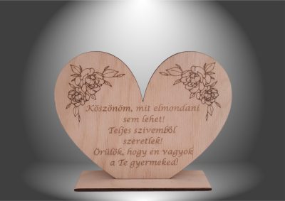 Anyák Napja Szív Tábla (Rózsás)