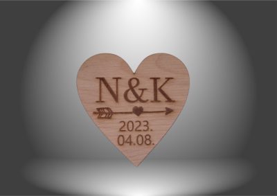 Esküvői Köszönetajándék (Sima szív)