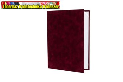 Oklevéltartó, A4, exkluzív, plüss, bordó