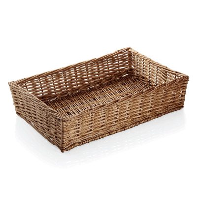 Kenyérkosár téglalap 40x30x10 cm fa sötétbarna