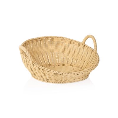 Pékáru kínáló kosár füllel világos bézs polipropilén 46x18,5 cm - Német minőség