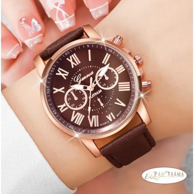 Női Geneva karóra - Barna