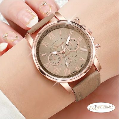 Női Geneva karóra - Bézs