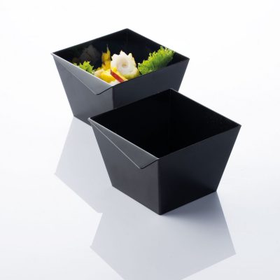 ZEN fekete pohárkrém-desszert tégely 460 ml-es, - 50 db-os csomag