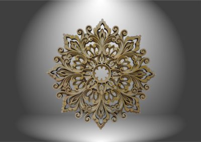 3D Mandala - Arany Virágzás