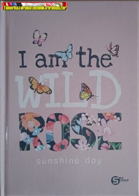 Beíró A5 96 lap kemény fedelű kockás füzet (S-line) - Wild rose -