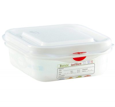 Denox GN edény 1/6 65 mm 1,1 liter ételtároló légmentesen záró fedővel