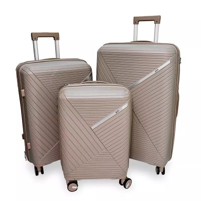 Zafír bézs bőrönd szett