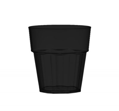 Polikarbonát pohár 250ml fekete Kasablanka, 6 db-os csomag