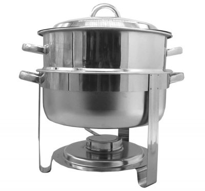 Leveses chafing, kerek, pasztás, 55X38 cm, 13,5 l, rozsdamentes