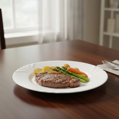 Cadix lapostányér 27,5 cm 6 db-os csomag, opál üveg - Francia minőség