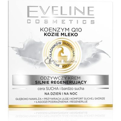 Eveline Cosmetics Nature Line Kecsketej Intenzíven Regeneráló és Tápláló Nappali és Éjszakai Krém Koenzim Q10-nel, 50ml