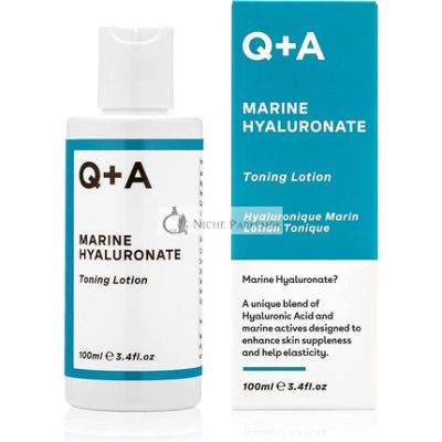Q+A Tengeri Hyaluronát Tonizáló Lotion Hyaluronsavval és Tengeri Aktívakkal, 100ml