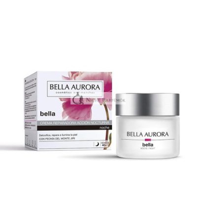Bella Aurora Reparáló Éjszakai Krém 50ml, Anti-Akne, Regeneráló, Pórusok Minimalizálása, Bőrtextúra Javítása