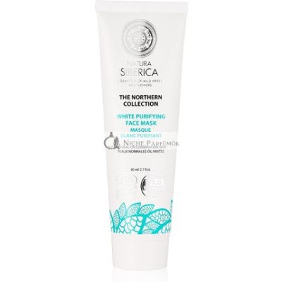 Natura Siberica Északi Fehér Tisztító Arcmaszk Normál Bőrre, 80ml