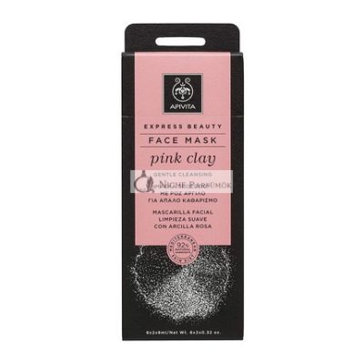 Apivita Rózsaszín Agyagos Arcmaszk, 2 x 8ml