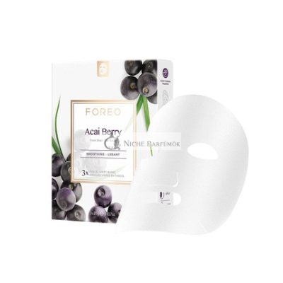 FOREO Acai Bogyó Firmáló Arcpakolás Száraz és Érett Bőrre 3 Darab - Hidratáló Antioxidáns Regeneráló Formula