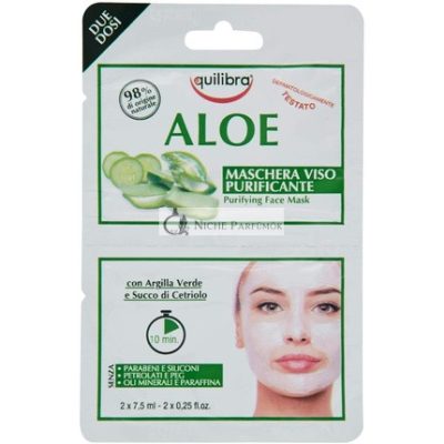 Equillibra Tisztító Aloe Arcpakolás 7,5ml - 2 db