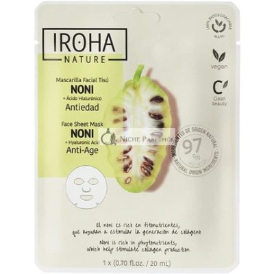 Iroha Nature Anti-Aging Arcpakolás Noni és Hyaluronsavval