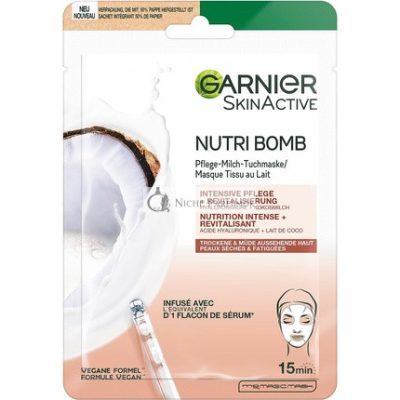 Garnier SkinActive Nutri Bomb ápoló arcpakolás kókusztejjel, 28g