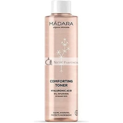 MÁDARA Organikus Bőrápoló Nyugtató Tonik, 200ml, pH kiegyensúlyozó formula hialuronsavval, vegán, ecocert tanúsítvány, újrahasznosítható csomagolás