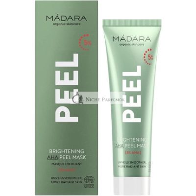 MÁDARA Organikus Bőrápoló AHA Arcpakolás, 60ml, Gyümölcssavakkal, C-vitaminnal és Tejsavval