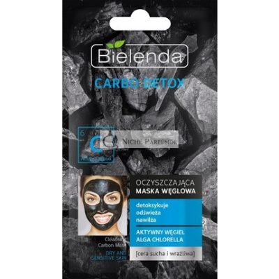 Bielenda Carbo Detox Maszk Száraz és Érzékeny Bőrre 8g